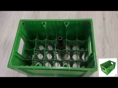 Cages de bière en plastique à fond creux de 65*65 mm durables 24 boîtes en verre