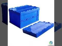 Boîte de rangement en plastique bleu de 62 litres, conteneurs de stockage en plastique pliable